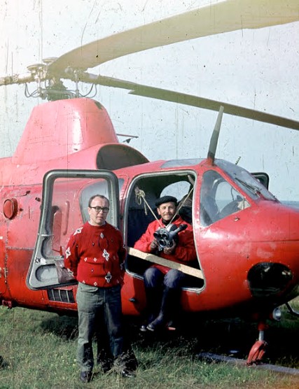 Николай Шерман и Михаил Игнатов (слева) на съёмках фильма «Там, за рекой Печорой» (1971).