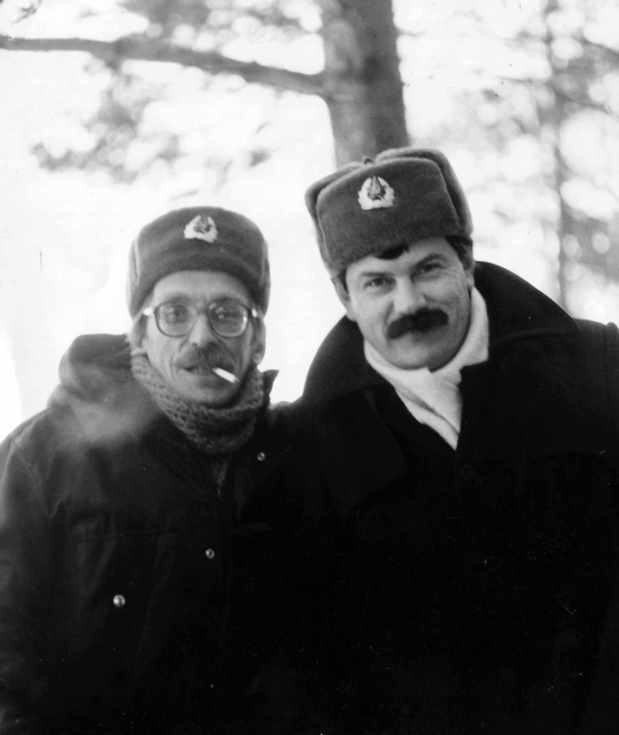 Виктор Шабунин и звукотехник Владислав Бежкин. Фото из личного архива В. Шабунина.
