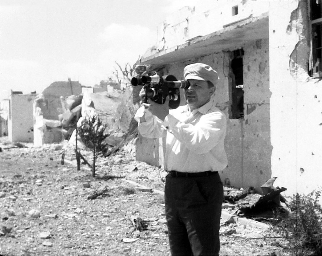 Константин Ряшенцев на одной из последних съемок в Ирбиде (Иордания). Сентябрь 1970 года.