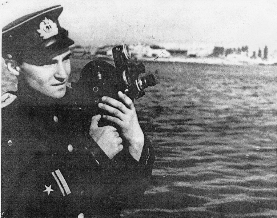 Кинооператор Иосиф Голомб. Май 1945 года.

