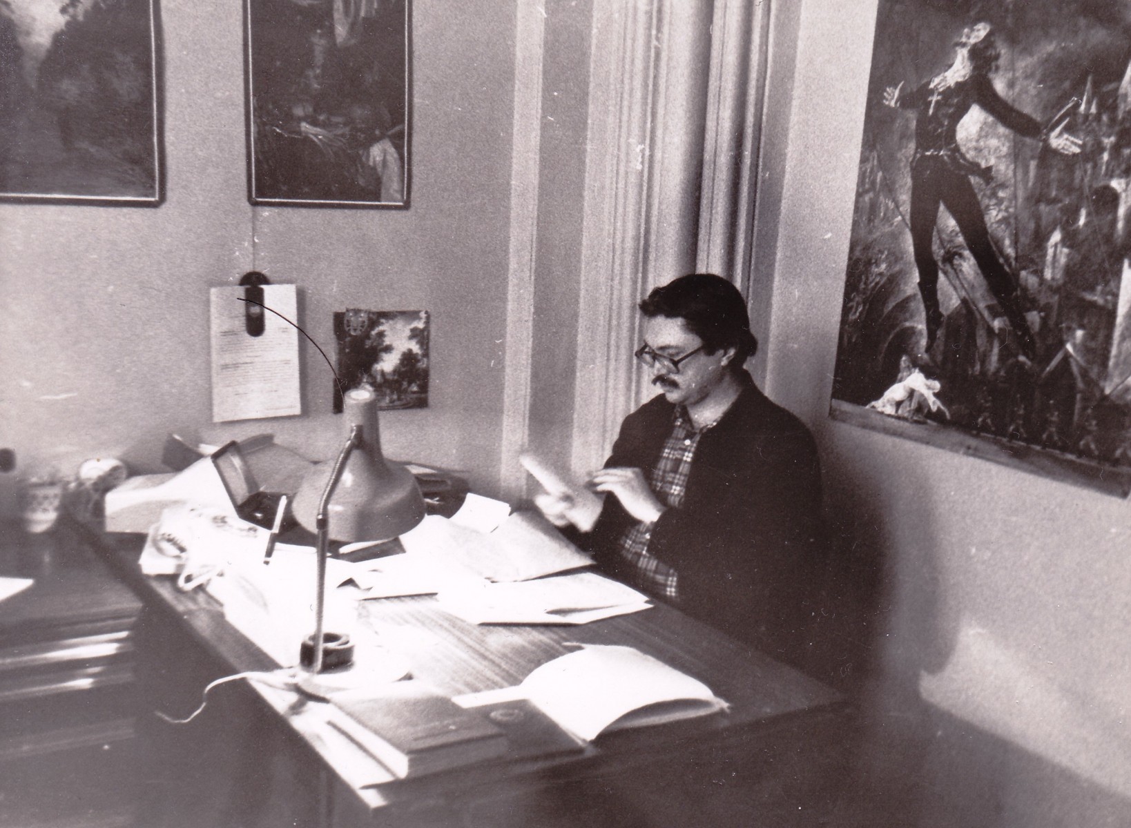 Владимир Кремень - редактор студии Диафильм. Москва, 1983 год. Фото из личного архива автора.